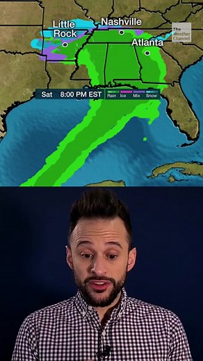 Wintry Mess Ahead for South, Northeast. #winterstorm #northcarolina #southcarolina #georgia #snow #newyork #boston #fyp #weather #ice