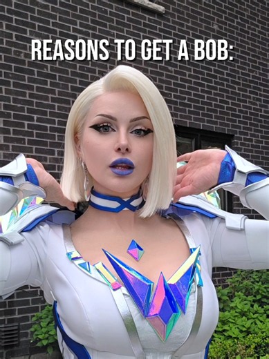 Reasons to get a bob - Emma Frost edition. 💙 this was like the most requested video I had since I posted Emma 😂 I'm no @𝐌𝐈𝐒𝐒 𝐃𝐈𝐕𝐀 𝐁𝐎𝐁 but here's my attempt hahaha #bob #xmencosplay #emmafrost #emmafrostcosplay #marvelrivals