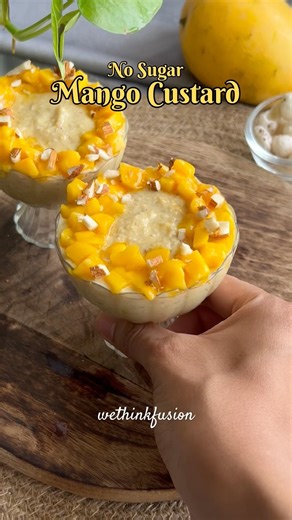 No sugar Mango Custard recipe | Mango recipes | Healthy recipes | Summer season