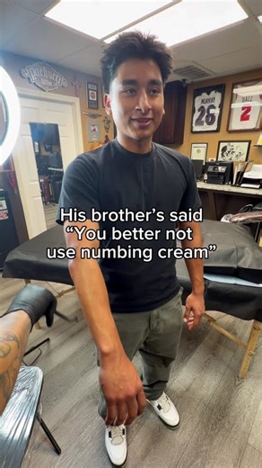 1ST TATTOO! (Chicano Script Style) #shorts #tattoo #chicano #tattooartist