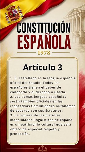 Constitución Española | Artículo 3 | Oposiciones