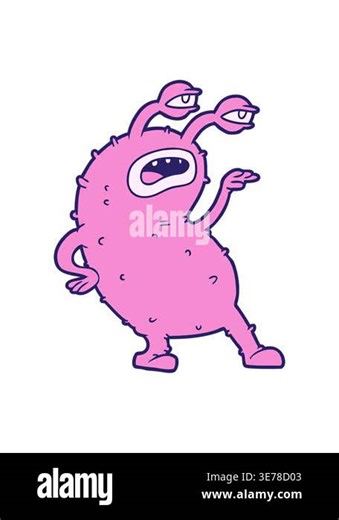 shine light effect animation of cartoon alien Stock Video Footage - Alamy