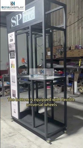 Vertical Hanging Carpet Display Rack | Custom Textile Showcase Direct from Factory#displaystand