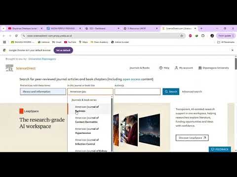 Tutorial Science Direct melalui sso undip