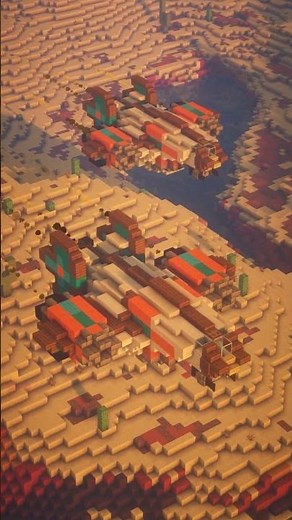 【 Movecraft Plugin 】Desert Mirage Assault Airship | Windfarer #minecraft #airship #shorts #movecraft