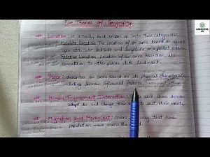 What are the 5 themes of geography?