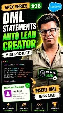 Create a Lead in Salesforce Using Apex | DML Insert Statement #salesforce #apex