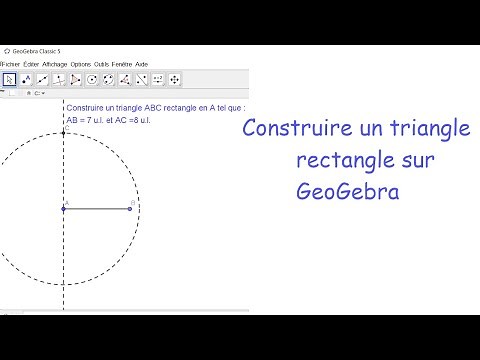 Construire un triangle rectangle sur GeoGebra