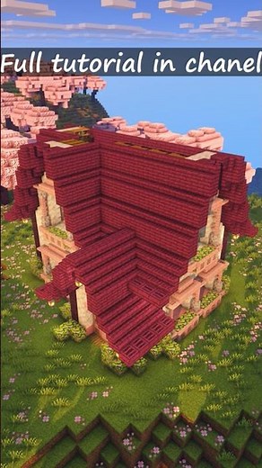 Minecraft | Cherry House 🌸 Cozy Pink House Build #short