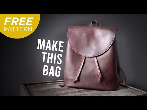 Making a Leather Drawstring Backpack - FREE Pattern
