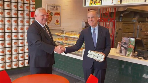 'We're a big family': Ontario premier and Carney settle differences over pizza