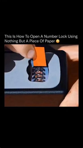 Business | Entrepreneur | Community | AI & Tech | on Instagram: "Unlocking a number lock shouldn’t be this easy 🔐😳 What looks like magic is actually pure mechanics. Inside every number lock, each wheel has a tiny groove called a gate. When all gates line up in the correct position, the internal locking bar drops into place and the lock opens. Normally, you only reach those gates by turning the correct code. But this technique works by sliding a piece of paper between the wheels and feeling for