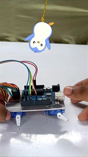 Uploading the First Code to My Robot Dog! 🤖🐶 | Part 7 #shorts #subscribe #arduino #like