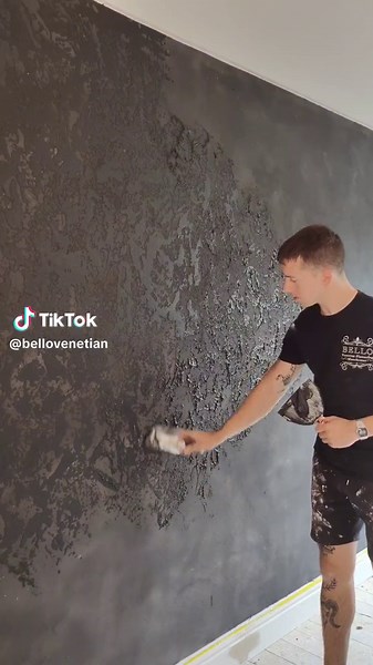 double black texture today #bellovenetian #polishedplaster #venetianplaster #plastering #decorator #painting #artist #handmarbled #builder #joinery