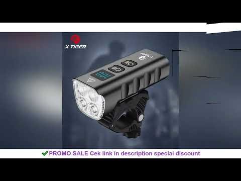X-TIGER Bike Light USB Rechargeable 6400mAh Night Riding Super Bright MTB Front Lamp Headlight Alumi