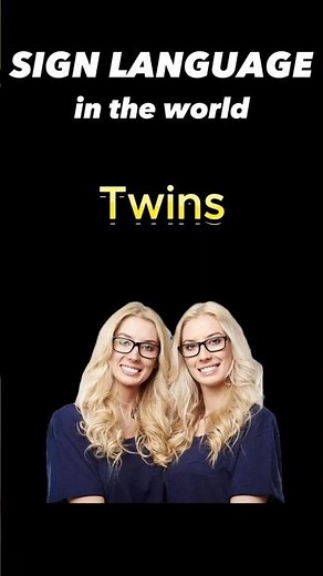 [World Sign Languages] How to Sign 'Twins' in 5 Different Countries #signlanguage#shorts#Twins
