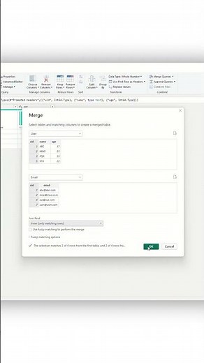 Power Query Inner Join in 60 Seconds #excel #tutorial #shorts