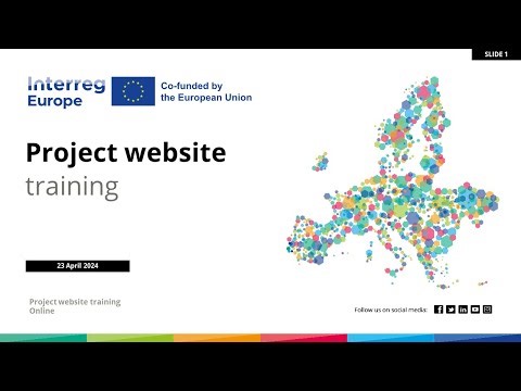 Interreg Europe's second project website editing webinar