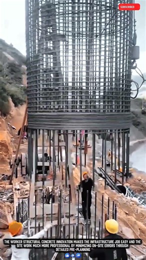 Worker Structural Concrete Innovation Makes Engineering Job Easy Work