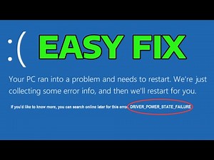 How To Fix Driver Power State Failure Blue Screen Error in Windows