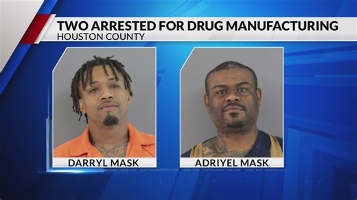2 arrested after investigation uncovers fentanyl pill press in Houston County