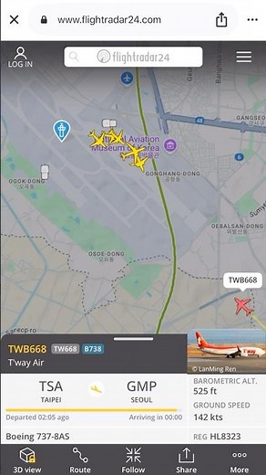 Track flights in real time using Flightradar24 | Live Plane Spotting at Gimpo Airport #flightradar24