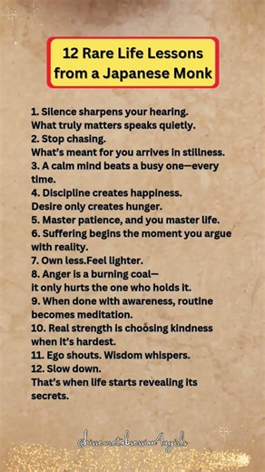 12 Rare Life Lessons from a Japanese Monk #shorts