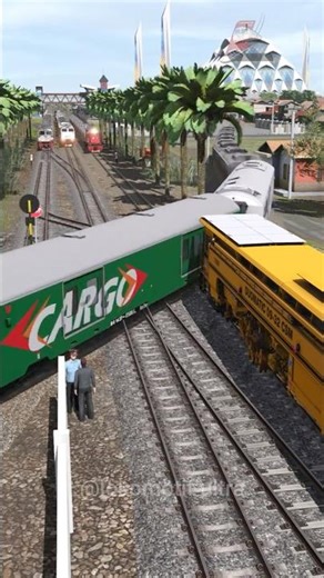 Banyak Kereta Api Pindah Jalur Ada Kereta Perbaikan Rel #keretaapi #automobile #train #railways #kai