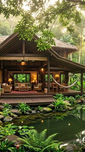 This Hidden Jungle Villa Looks Like a Real-Life Paradise | Dream Tropical Home #dreamhouse #house