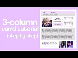 3 COLUMN CARRD TUTORIAL | SIMPLE / EASY CARRD (step by step)