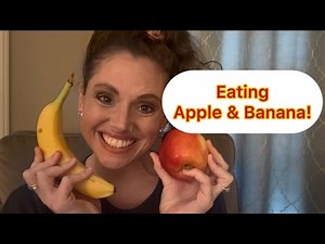 ASMR Eating Apple & Banana 🍎🍌 | Soft Spoken Ramble | Relaxing Sounds