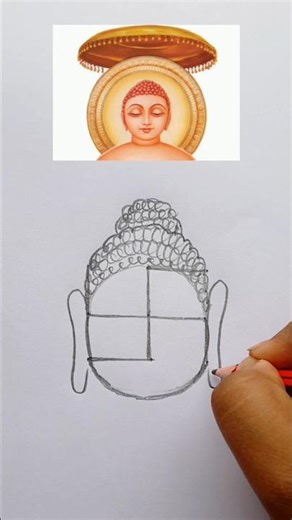 Mahavir easy steps drawing #mahavirjayanti #painting #art #trending #shortvideo #drawing #artshorts
