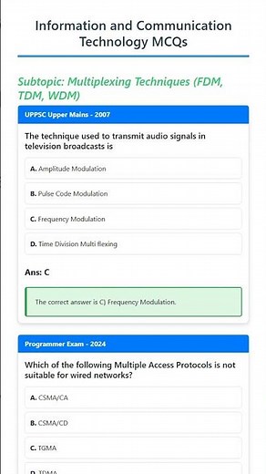 Multiplexing Techniques FDM, TDM, WDM