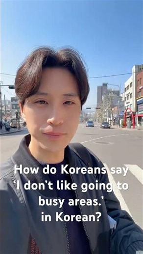 How do Koreans say ‘I don’t like going tobusy areas.’ in Korean?