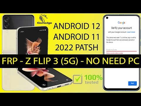 Samsung Galaxy Z Flip 3 Bypass Frp Without Computer Android 12 Remove Google Account