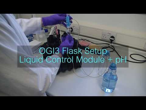 OGI3 BioReactor Liquid Control Module Flask Setup