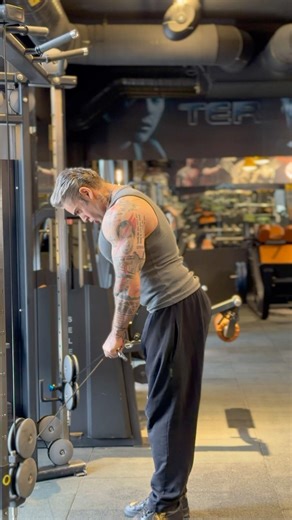 Two arm cable lateral raise ( Delts & Traps )