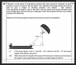 24 'Skysails' is that genre of engineering science that uses ex... | Filo