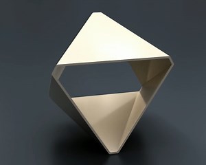 Extrusión de un hexágono: dodecaedro, cubo, octaedro Fuente: Rinus Roelofs / @rinusroelofs30 | Instituto de Matemáticas de la UNAM