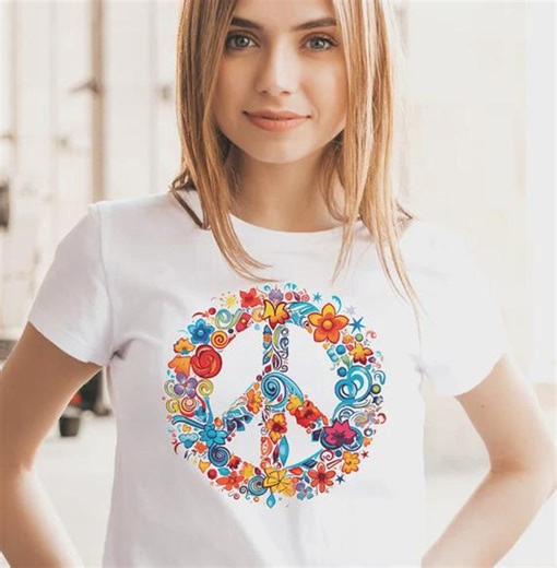 Floral Peace Sign PNG, Boho Flower Sublimation Design, Hippie Art (digital Download) - Etsy