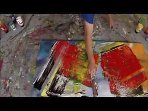 Learn To Paint Abstract Painting With Broom, Squeegee And Scrapers (HD) by Jan van Oort