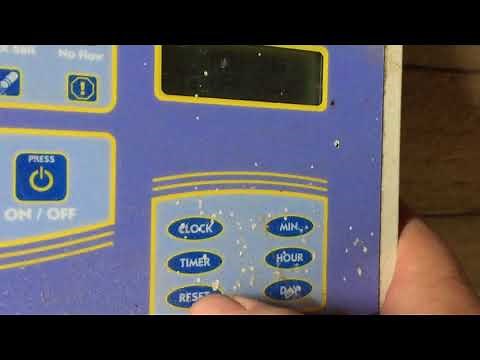 Setting a Zodiac Clearwater clock and timer time clock Salt Water Chlorinator