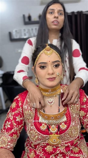 My beautiful reception bride in making 😍 #CBW #chhavibridalworld #bridalmakeupartist #jodhpur