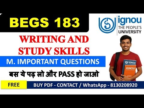 ✅ BEGS 183 Important Questions with Answers 2025 | Previous Year Question Paper Solved | IGNOU Exam