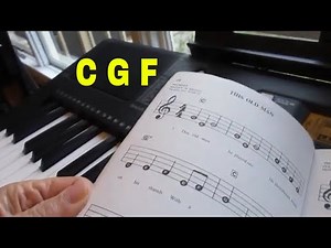 How to play music with one finger C, G, F chords on Yamaha PSR-E363.