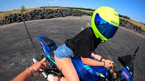 7.4K views · 29 reactions | She thought it was just another stylish ride… but things went wrong FAST!  Watch how one small outfit choice turned into a major mistake on a sportbike. This is a must-see warning for anyone who rides – safety isn't just about helmets! Don't miss the moment everyone’s talking about…  #BikeFails #SportbikeTrouble #SafetyFirst #ViralMoment #MotorcycleLife | Bike Rider | Facebook