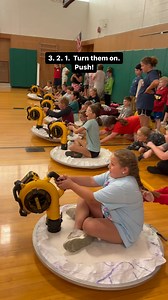 Nothing like 100 kids flying hovercrafts across the gym floor. #hovercrafts #stem #learntolovetolearn #iamvaluable #teamwork #flying #flyinghovercrafts | The Hovercraft Project