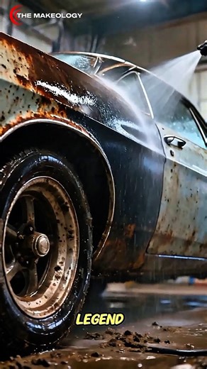 Inside the Car Restoration: Old Car to New! 😱✨ #TheMakeology #Shorts