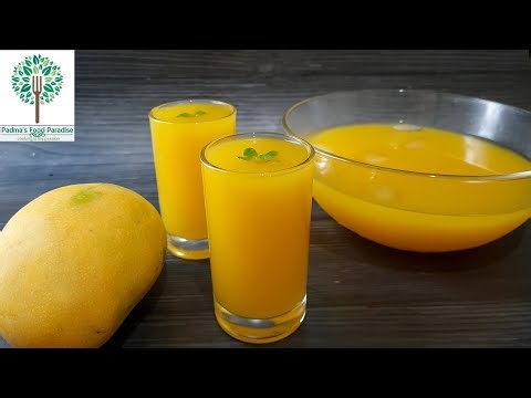 Mango juice recipe with pulp | mango juice recipe without blender | mango juice without milk