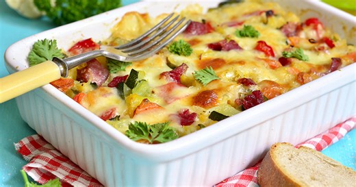 Gratin de courgettes et jambon à ma façon facile